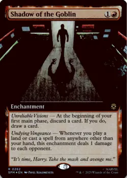 MTG Shadow of the Goblin (Extended Art) Foil NM Marvel's Spider-Man Magic 262 - Image 1