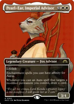 MTG Pearl-Ear, Imperial Advisor (Borderless) Normal NM Modern Horizons 3 Magic 3 - Image 1