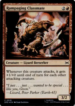 MTG Rampaging Classmate Foil NM Marvel's Spider-Man: Eternal-Legal Magic 16 - Image 1