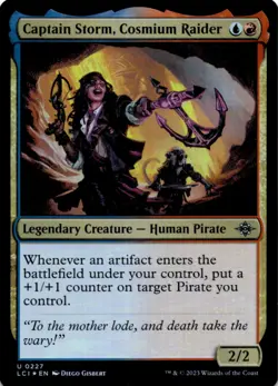 MTG Captain Storm, Cosmium Raider Foil NM The Lost Caverns of Ixalan Magic 227 - Image 1
