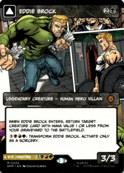 MTG Eddie Brock (0224) (Borderless) Normal NM Marvel's Spider-Man Magic 224 - Image 1