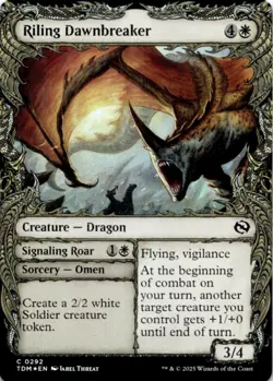 MTG Riling Dawnbreaker (Showcase) Foil NM Tarkir: Dragonstorm Magic 292 - Image 1
