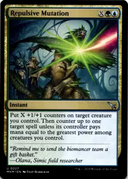 MTG Repulsive Mutation Normal NM Murders at Karlov Manor Magic 227 - Image 1