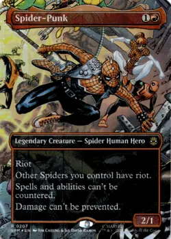 MTG Spider-Punk (0207) (Borderless) Foil NM Marvel's Spider-Man Magic 207 - Image 1