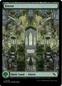 MTG Forest (0276) Foil NM Murders at Karlov Manor Magic 276 - Image 1