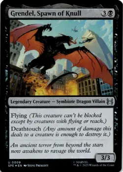 MTG Grendel, Spawn of Knull Foil NM Marvel's Spider-Man: Eternal-Legal Magic 9 - Image 1
