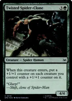 MTG Twisted Spider-Clone Foil NM Marvel's Spider-Man: Eternal-Legal Magic 19 - Image 1