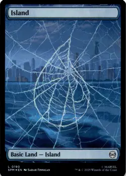 MTG Island (0190) Foil NM Marvel's Spider-Man Magic 190 - Image 1