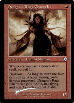MTG Dragon's Rage Channeler (Retro Frame) Foil NM Modern Horizons 2 Magic 9 - Image 1
