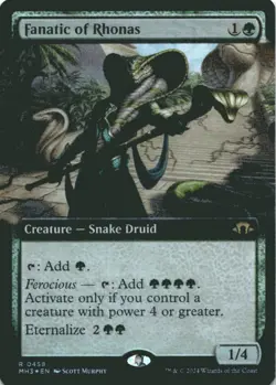 MTG Fanatic of Rhonas (Extended Art) Foil NM Modern Horizons 3 Magic 458 - Image 1