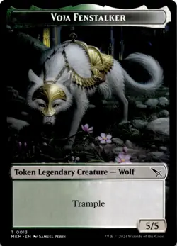 MTG Voja Fenstalker Token Normal NM Murders at Karlov Manor Magic 13 - Image 1