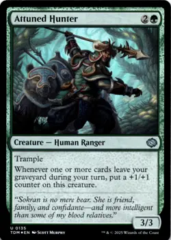 MTG Attuned Hunter Foil NM Tarkir: Dragonstorm Magic 135 - Image 1