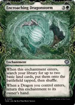MTG Encroaching Dragonstorm (Showcase) Normal NM Tarkir: Dragonstorm Magic 305 - Image 1