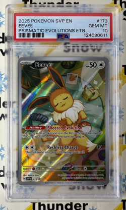 ⚡❄ 2025 Pokemon Prismatic Evolutions Promo #173 Eevee PSA 10 - Image 1