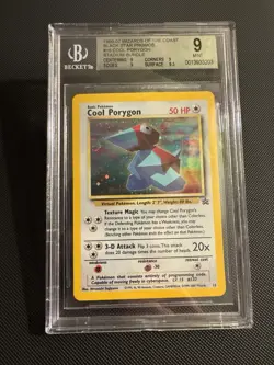 🌀 Cool Porygon Holo SWIRL Pokemon Black Star Promo #15 - BGS 9 VINTAGE RARE - Image 1