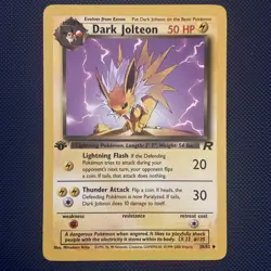 2000 Pokemon Team Rocket First Edition Dark Jolteon #38/82 - Image 1