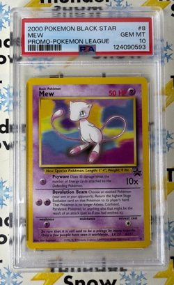 ⚡❄ 2000 Pokemon League Black Star Promo #8 Mew PSA 10 - Image 1