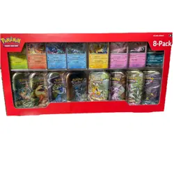 Pokemon TCG Prismatic Evolutions Costco 8 Mini-Tin Bundle w/ Promo Cards - Image 1
