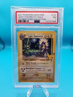 2021 Pokemon Celebration Light Toxtricity SWSH137 Psa 7 - Image 1