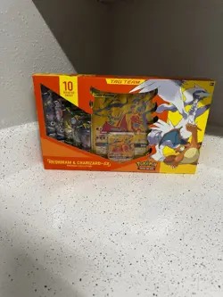 Pokemon TCG Reshiram & Charizard GX Tag Team Premium Collection Box Sealed - Image 1