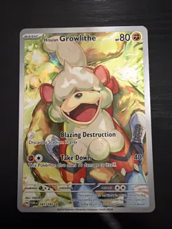HISUIAN GROWLITHE 181/167 TWILIGHT MASQUERADE ILLUSTRATION POKEMON TCG NM-LP - Image 1