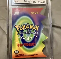 CGC PSA Gem Mint Super Low POP!Pokemon Series 2 Die-Cut Pidgeot EV12 PSA 8.5 - Image 5