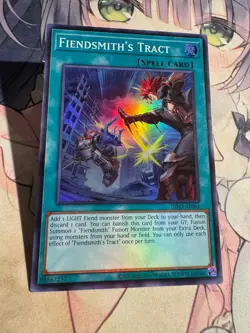 Yugioh Asian English INFO-AE061 Fiendsmith's Tract Super rare NM - Image 4