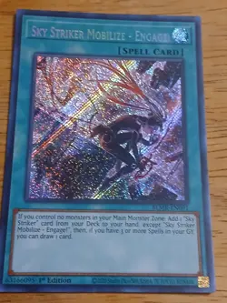 Yugioh Sky Striker Mobilize - Engage! BLMR-EN091 Secret Rare Alt Art 1st Ed NM - Image 1