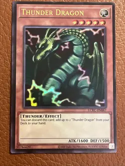 Yugioh! Thunder Dragon - LCKC-EN067 - Ultra Rare - Unlimited Edition Near Mint, - Image 1