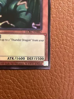 Yugioh! Thunder Dragon - LCKC-EN067 - Ultra Rare - Unlimited Edition Near Mint, - Image 4