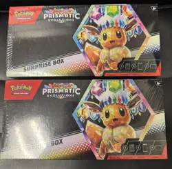 Pokemon Cards TCG Prismatic Evolutions Surprise Box Lot of 2 NEW SEALED IN HAND - Image 1