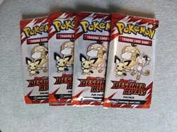 4x Pokemon Fun Packs (3 Cards)- Destined Rivals - Image 1
