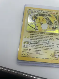Vintage Pokemon Card WOTC Rare Holo LT. SURGE’S RAICHU Gym Challenge 11/132 DMG - Image 4