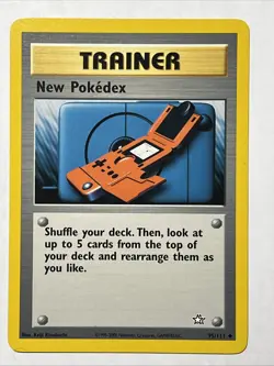 New Pokedex Neo Genesis Pokemon Card LP - Image 1