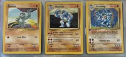 Pokemon TCG First Edition Machamp + Evolution Cards Machop & Machoke - Image 1