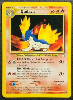 Quilava 46/111 2002 Neo Genesis Uncommon WOTC Vintage Pokemon Card - Image 1