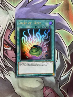 SS01-ENV01 Shard Of Greed Ultra Rare 1st Edition NM Yugioh Card - Image 1