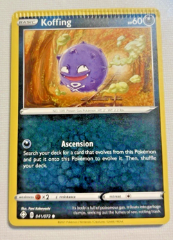 CRIMP ERROR KOFFING POKEMON TCG EXTREMELLY RARE ERROR CARD 41/72 - Image 1