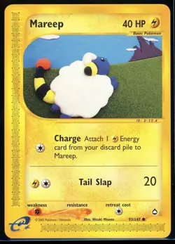 Mareep 93/147 - WotC Aquapolis - Common Pokemon Card - Image 1