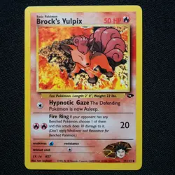 Brock's Vulpix 37/132 Gym Challenge Regular Pokemon Card - Image 1