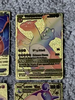 Set of 15 Pokemon Charizard,Gengar,Pikachu,Mewtwo&MoreGold Foil Fan Art Cards LP - Image 5