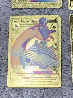 Pokemon Set of 6 Charizard&Braizxen GX,Lapras+++Rare Gold Accent Fan Art Cards - Image 5