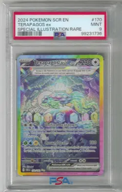 Terapagos EX Special Illustration Rare Stellar Crown PSA 9 Mint Card #170 - Image 1