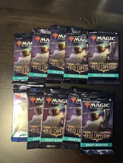 Magic the Gathering Lot of 10 Streets of New Capenna Draft Booster Packs Sealed - Image 1
