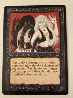 Magic the Gathering MTG Arabian Nights Cuombajj Witches LP (Beta Bob) - Image 1