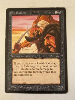 Magic the Gathering MTG Arabian Nights Erg Raiders Light LP (Beta Bob) - Image 1