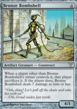 MTG Bronze Bombshell, Dissension, Heavily Played, English - Image 1