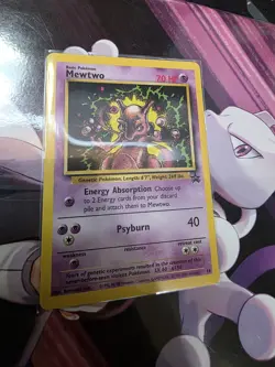 Pokemon TCG Mewtwo 14 Wotc Black Star Promo Regular English (2000) - MP - Image 1