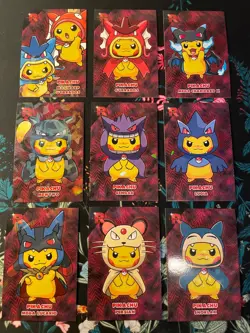 Pikachu Poncho Set Cracked Holo Team Rocket Card Database Peru Pokemon Full Set - Image 1