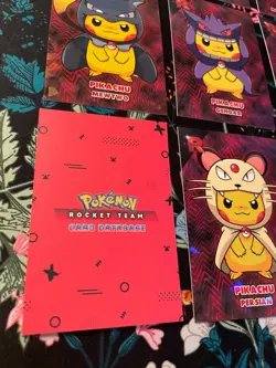 Pikachu Poncho Set Cracked Holo Team Rocket Card Database Peru Pokemon Full Set - Image 2